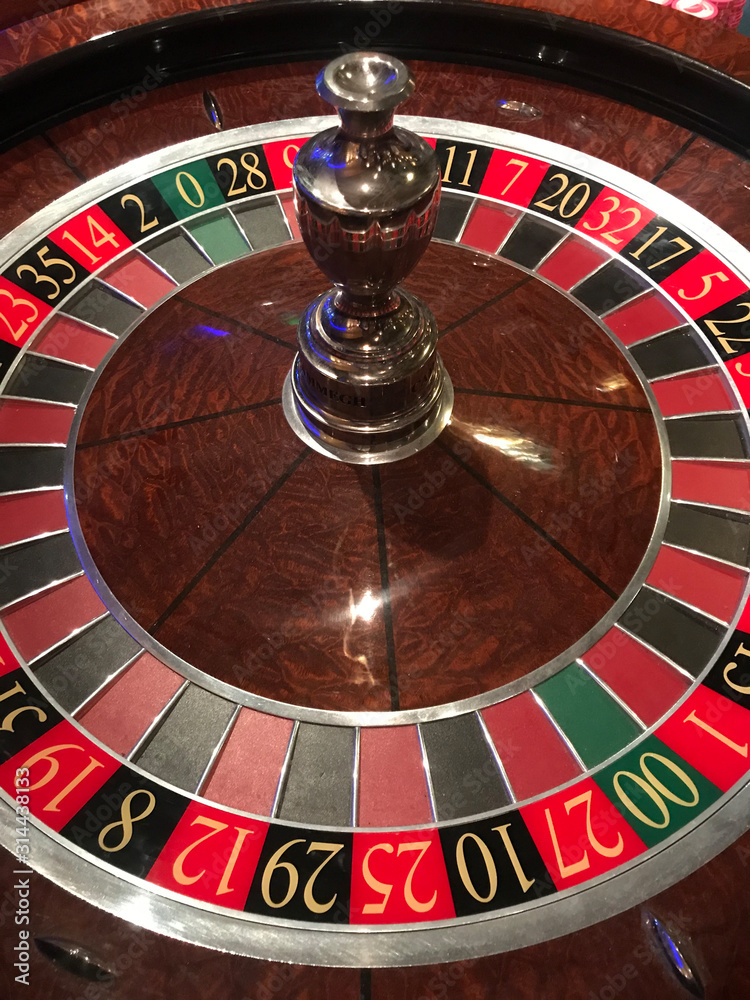 Close up of an elegant wooden roulette Close up of an elegant wooden roulette
