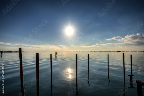 View over the Lagoon of Venice in Burano on A Cold and sunny winter Afternoon  © Karl Allen Lugmayer