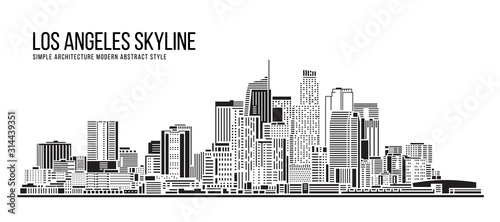 Cityscape Building Simple architecture modern abstract style art Vector Illustration design - Los Angeles city