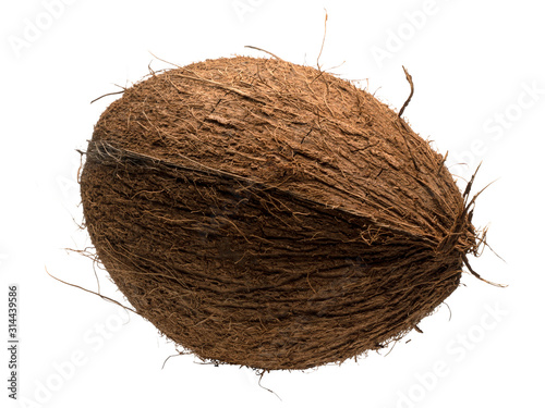 Graphic resources of an isolated coconut object on a white background