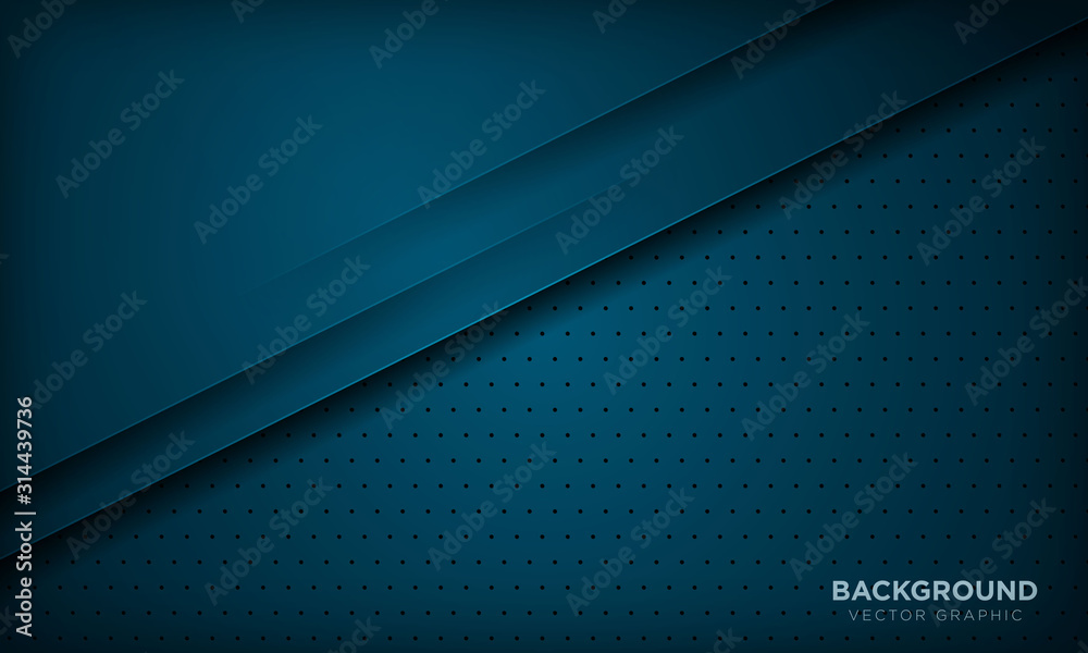 Abstract dark blue background with overlap layer on carbon texture. Vector illustration.