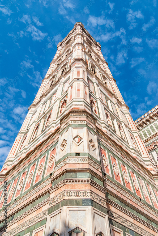 Giotto's Campanile historical Old Town of FlorenceTuscany, Italy.