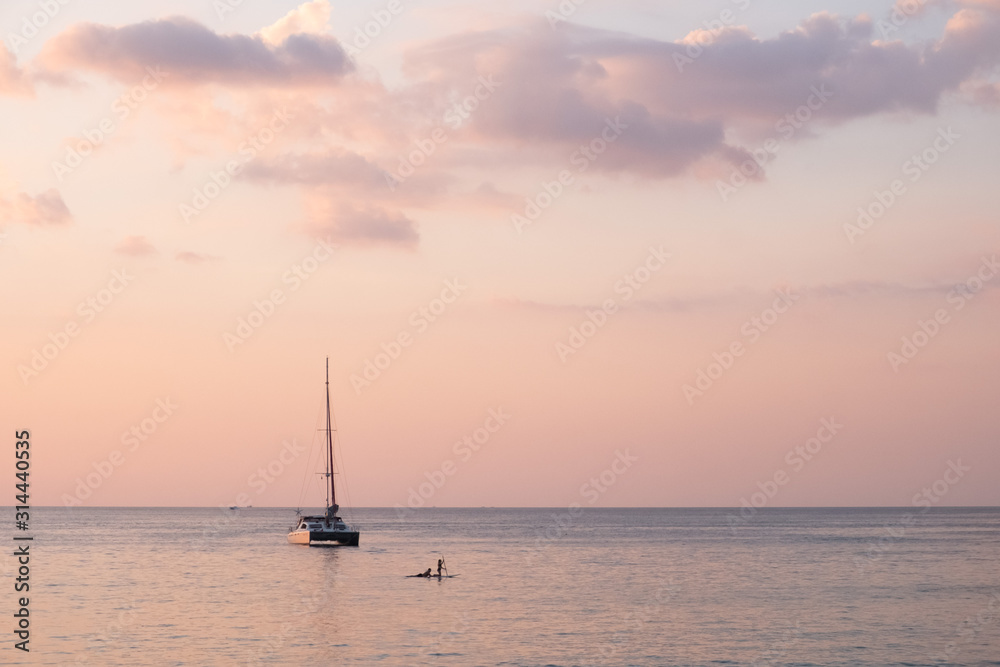 sailboat at sunset phuket