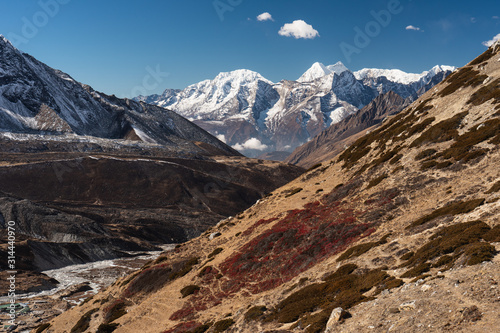 Beautiful landscape of Himalaya mountain view from Chukung Ri view point, Everest region, Nepal