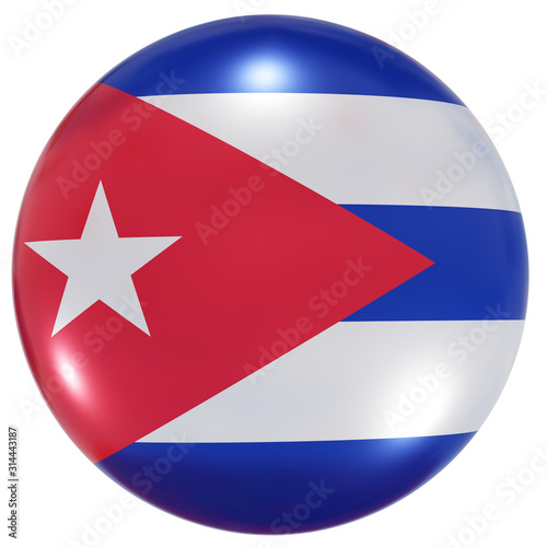 Free Download Cuba national flag button - GFXLoad