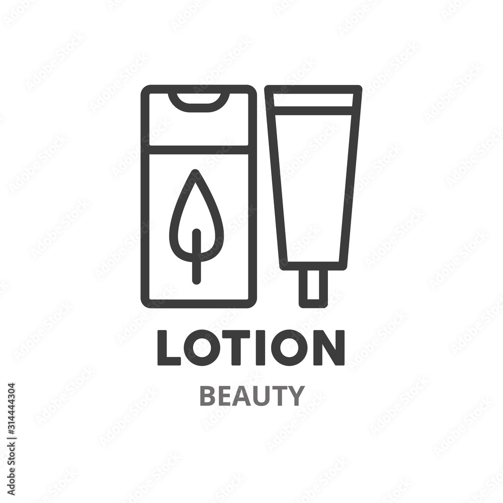 Lotion thin line icon. Home-made eco lotion, concept of beauty. Vector illustration symbol element for web design. Lotion thin line icon. Home-made eco lotion, concept of beauty. Vector illustration symbol element for web design.