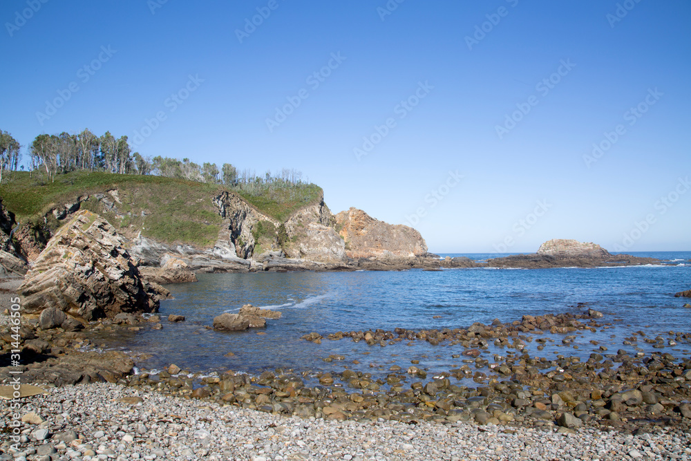 Bay at Pormenande Beach; Asturias