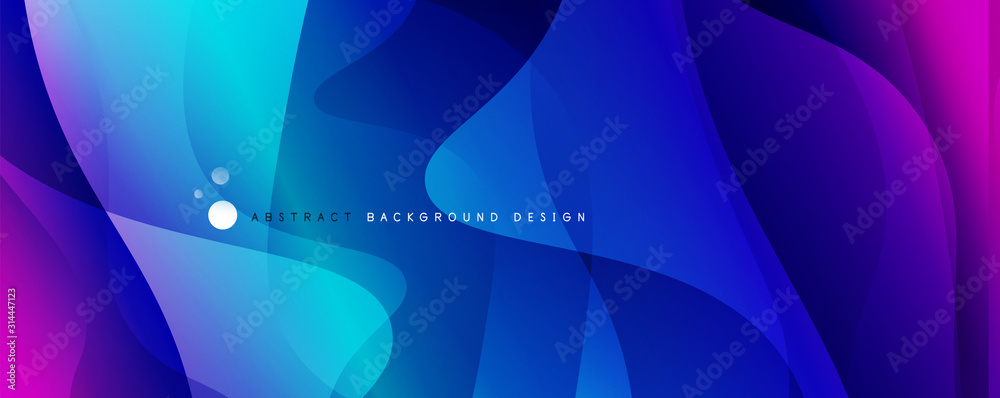 Fototapeta Trendy simple fluid color gradient abstract background with dynamic wave line effect. Vector Illustration For Wallpaper, Banner, Background, Card, Book Illustration, landing page