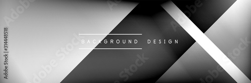Abstract background - squares and lines composition created with lights and shadows. Technology or business digital template