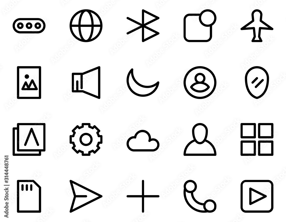 User Interface icon set