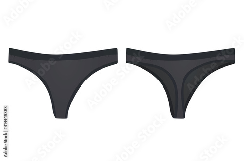 Dark woman underwear. vector illustration