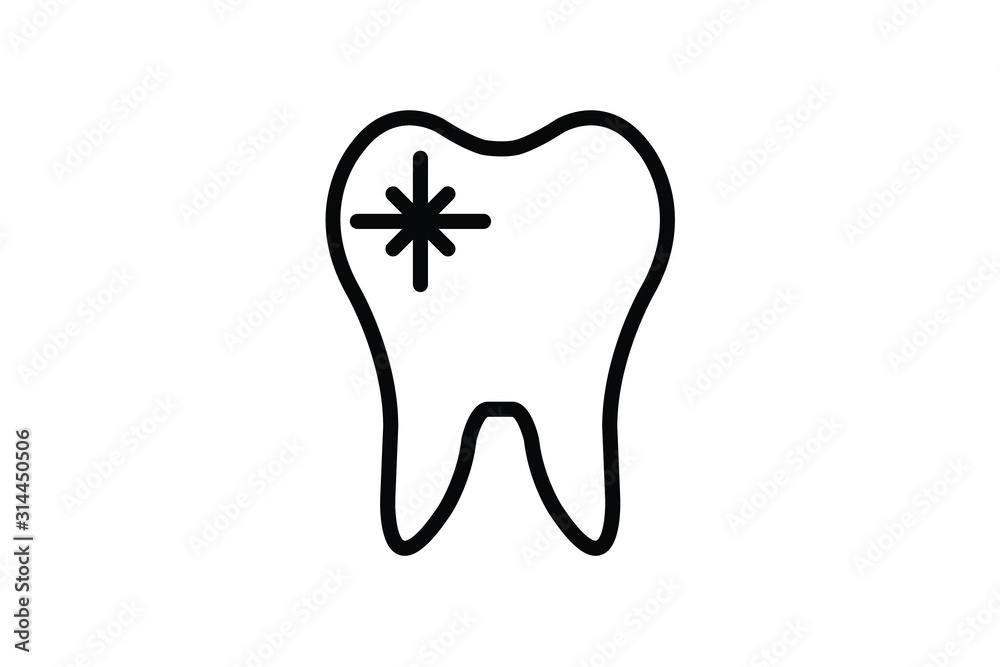 Obraz premium Tooth icon vector , eps 10 , dental