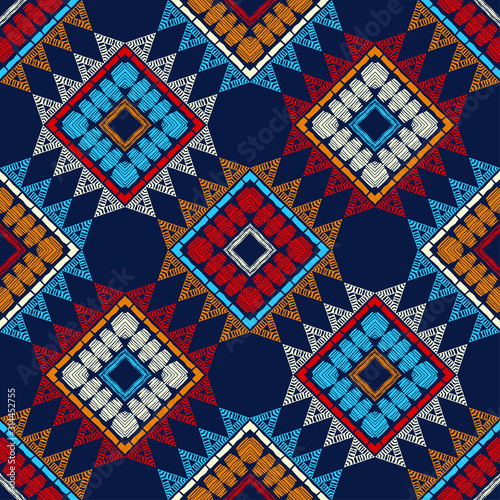 Ethnic boho ornament. Seamless pattern. Tribal motif. Vector illustration for...