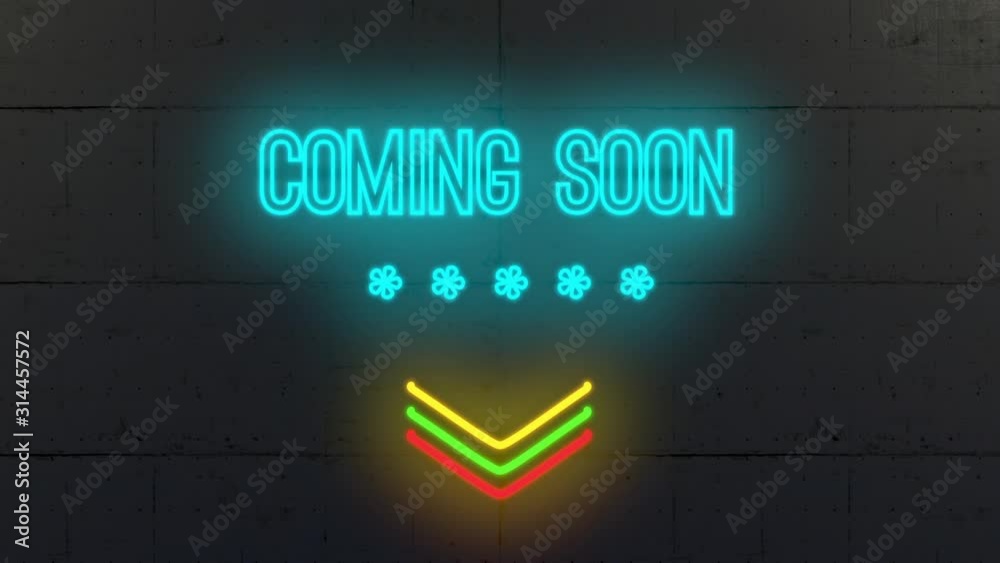 Coming soon text banner intro outro. Coming soon animation title reveal.