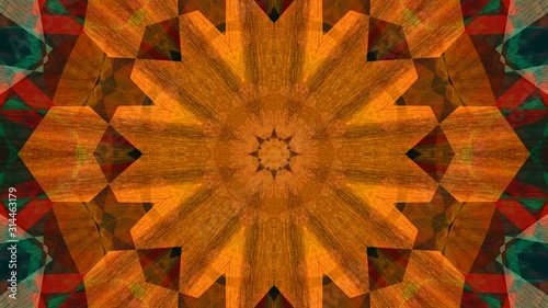 Kaleidoscope Mandala Art Design Abstract Background Loop
