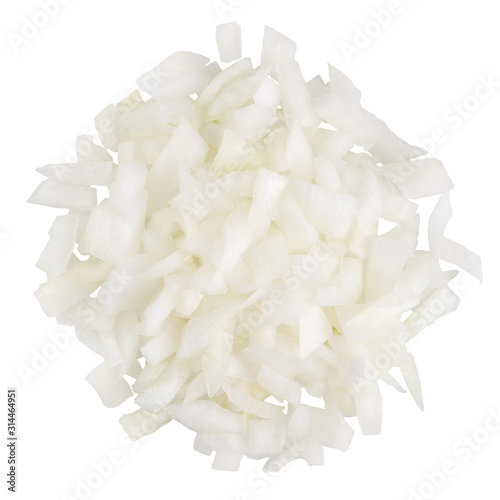 Фотография Heap of diced white onion
