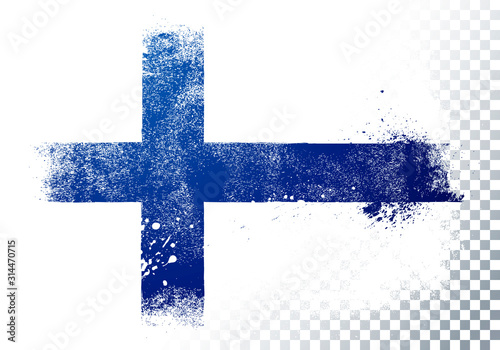 Vector Illustration Grunge And Distressed Flag Of Finland