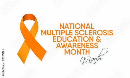 Vector illustration on the theme of Multiple Sclerosis Awareness month of March.