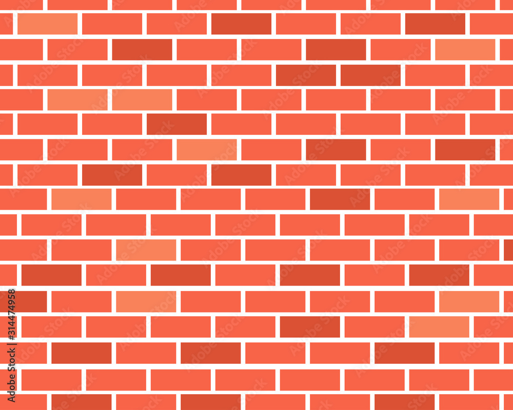 Empty red brick wall surface for your design.