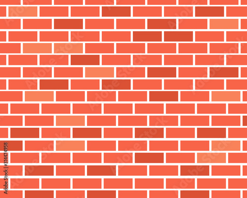 Empty red brick wall surface for your design.  
