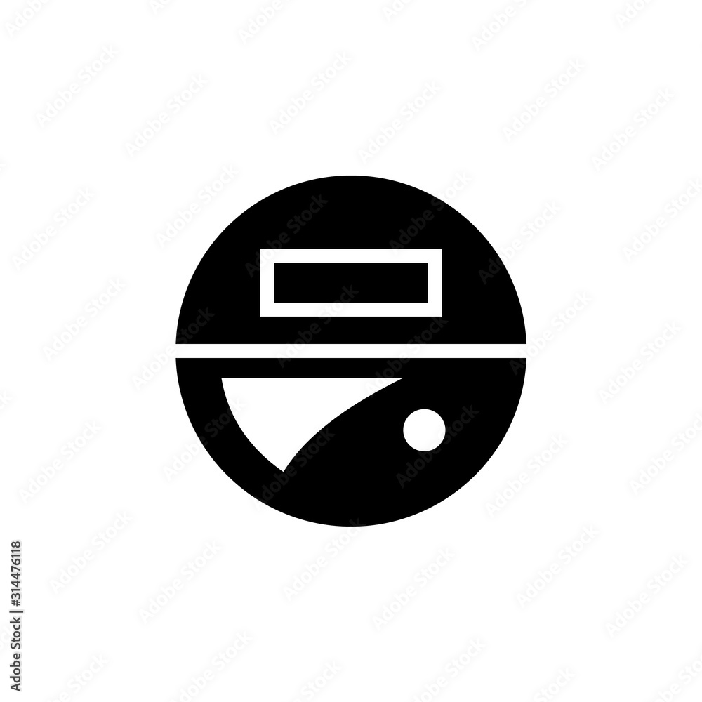Smart meter silhouette icon. Clipart image isolated on white background ...