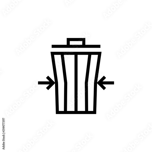 Reduce waste icon. Clipart image isolated on white background