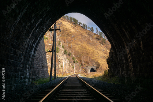 View from the railway tunnel