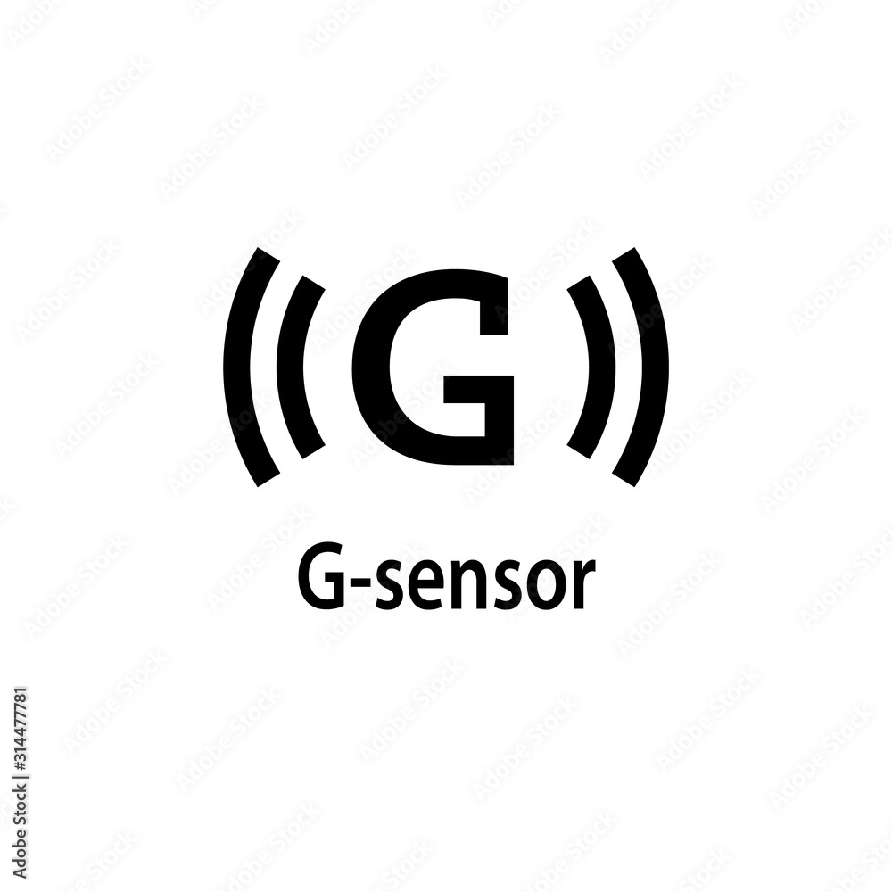 G sensor icon. Clipart image isolated on white background Stock Vector