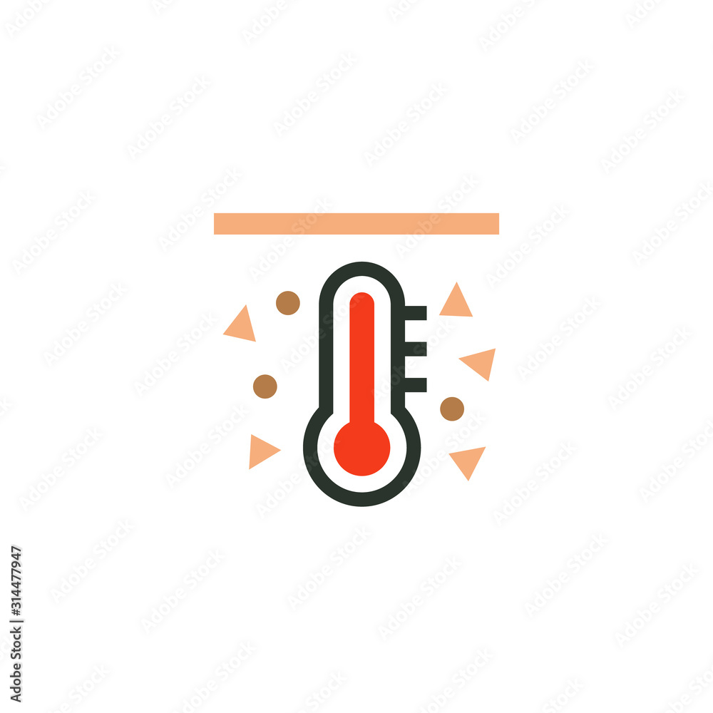 Soil temperature icon. Clipart image isolated on white background Soil temperature icon. Clipart image isolated on white background