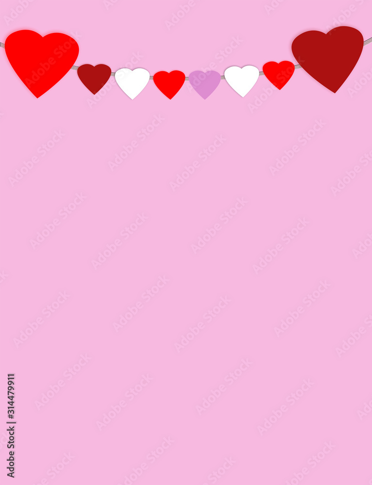 Valentine card with heart