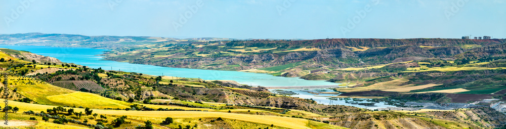 The Ataturk Dam Lake on the Euphrates River in southeastern Turkey