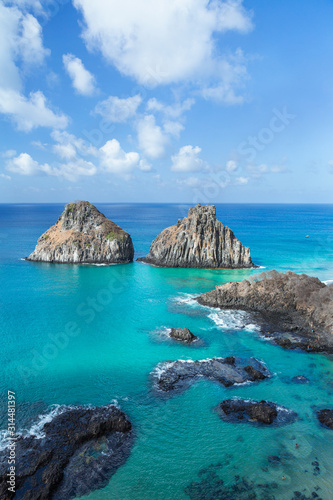 Sea and rocks in Fernando de Noronha