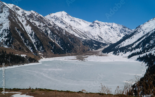 large Almaty lake in the Tien Shan mountains