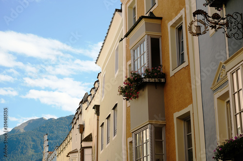 Vipiteno  ITALY - August  14  2019  the old part of the village