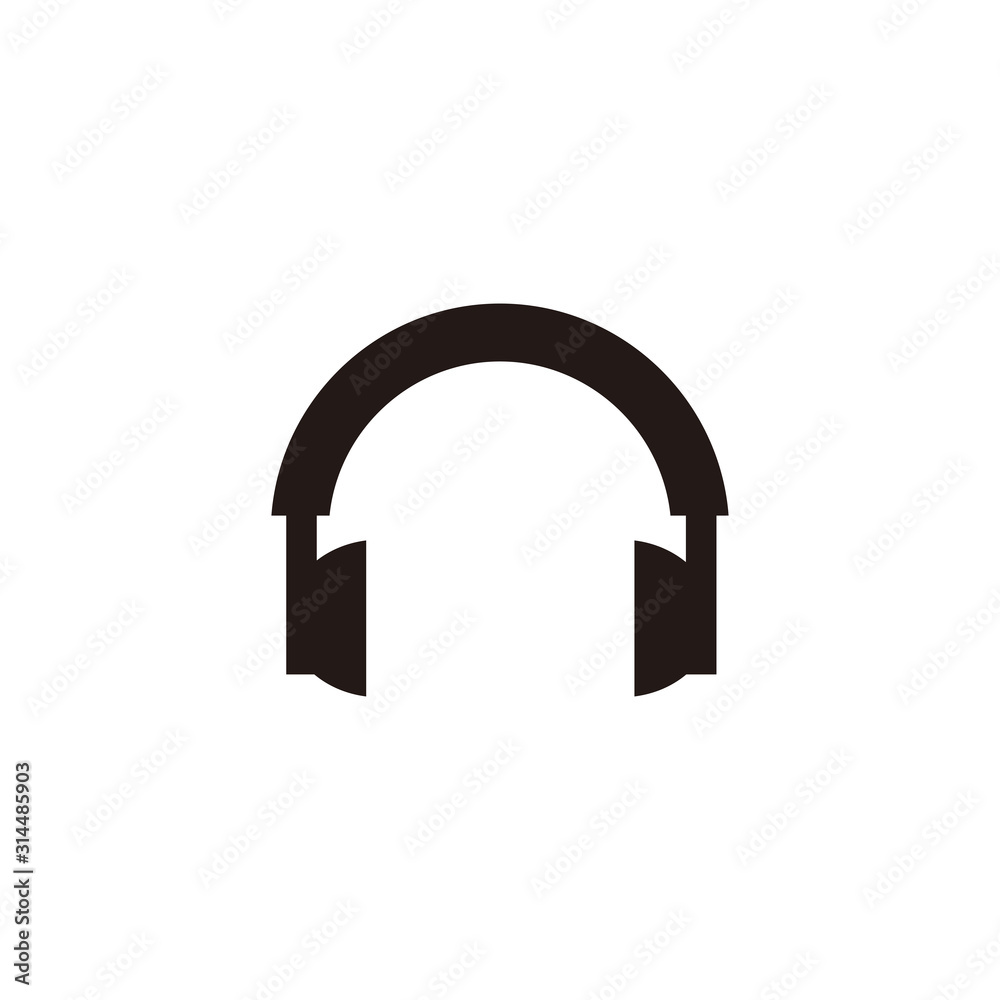headphones sound system vector icon headphones sound system vector icon