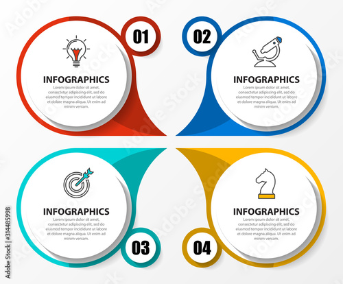Infographic design template. Creative concept with 4 steps