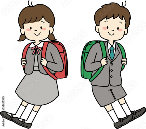 新一年生（女の子と男の子）