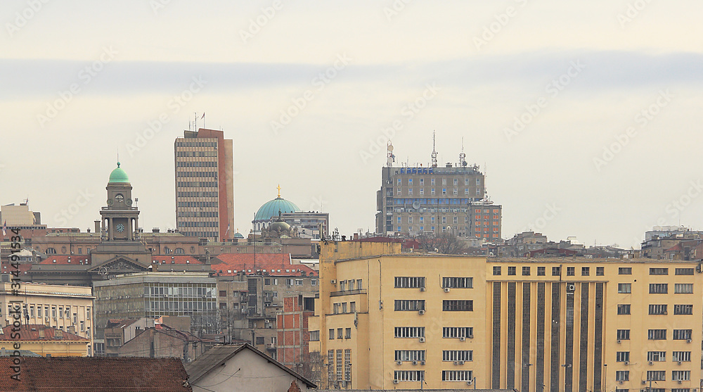 A panorama of Belgrade taken from New Belgrade.
