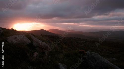 Epic 4K Time lapse video of sunrise in Kerry mountains, Co. Kerry, Ireland