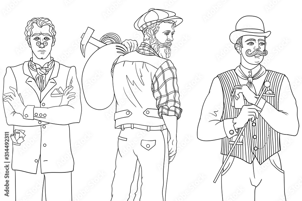 handsome man coloring book