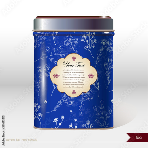 Vector box with flowers, leaves , plants . Vector