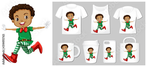 Christmas theme with elf on product templates