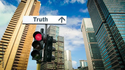 Street Sign the Way to Truth photo