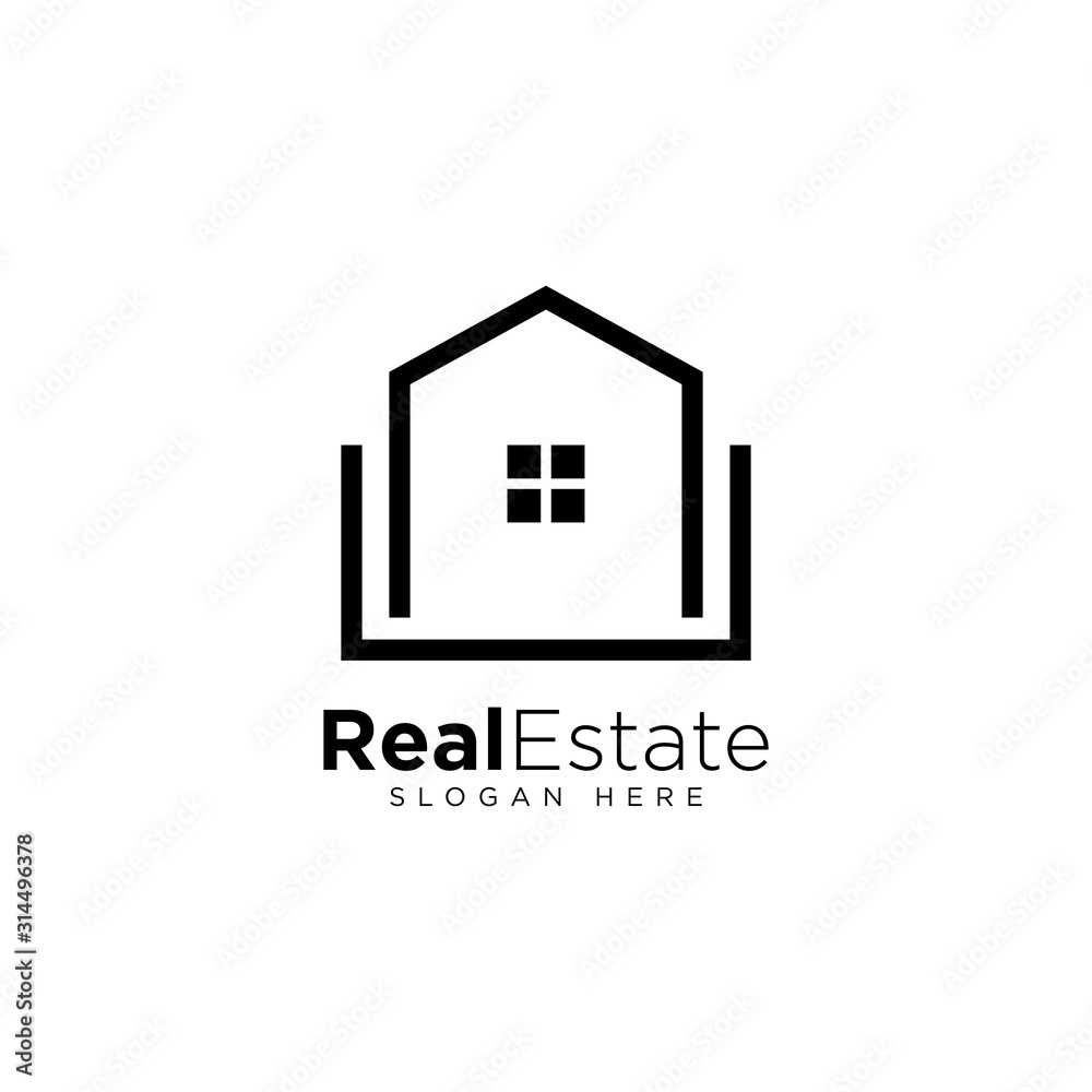 Real Estate, Building and Construction Logo Vector Design