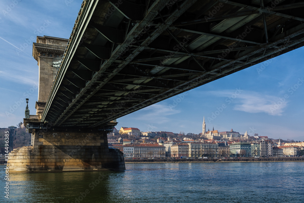 Obraz premium Budapest / Kettenbrücke