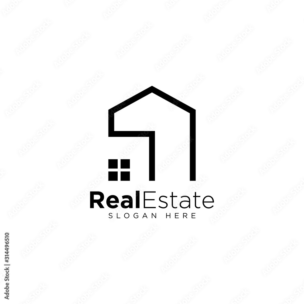 Real Estate, Building and Construction Logo Vector Design Real Estate, Building and Construction Logo Vector Design