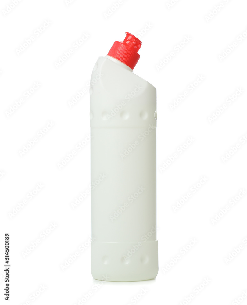 White bottle with detergent isolated on white background White bottle with detergent isolated on white background