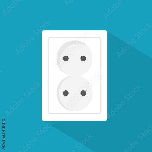 electric socket icon- vector illustration
