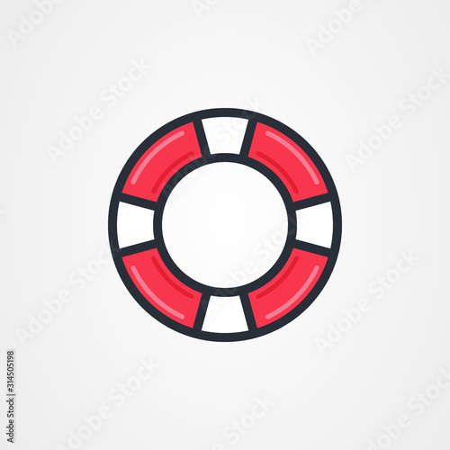 Lifebuoy icon logo vector illustration