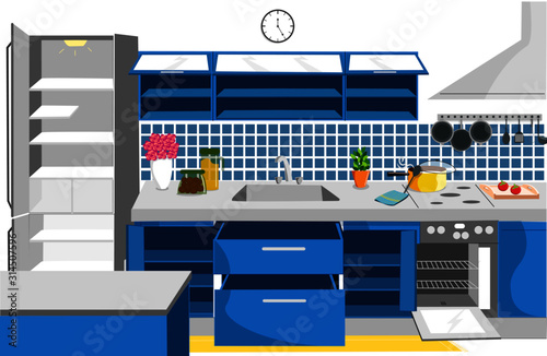 Modern Kitchen - all open